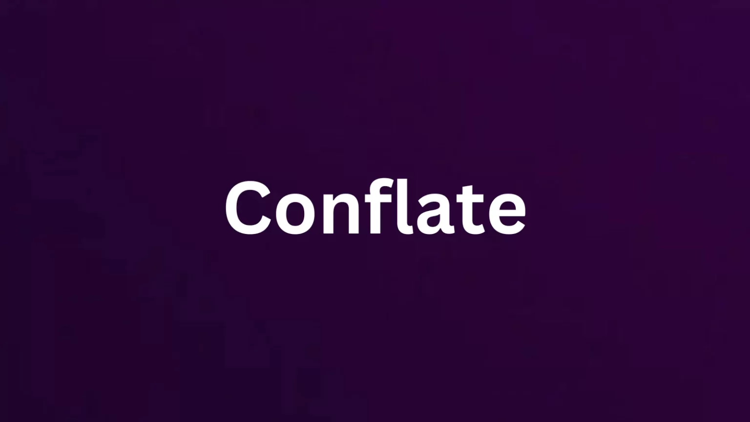 Conflate rare English word