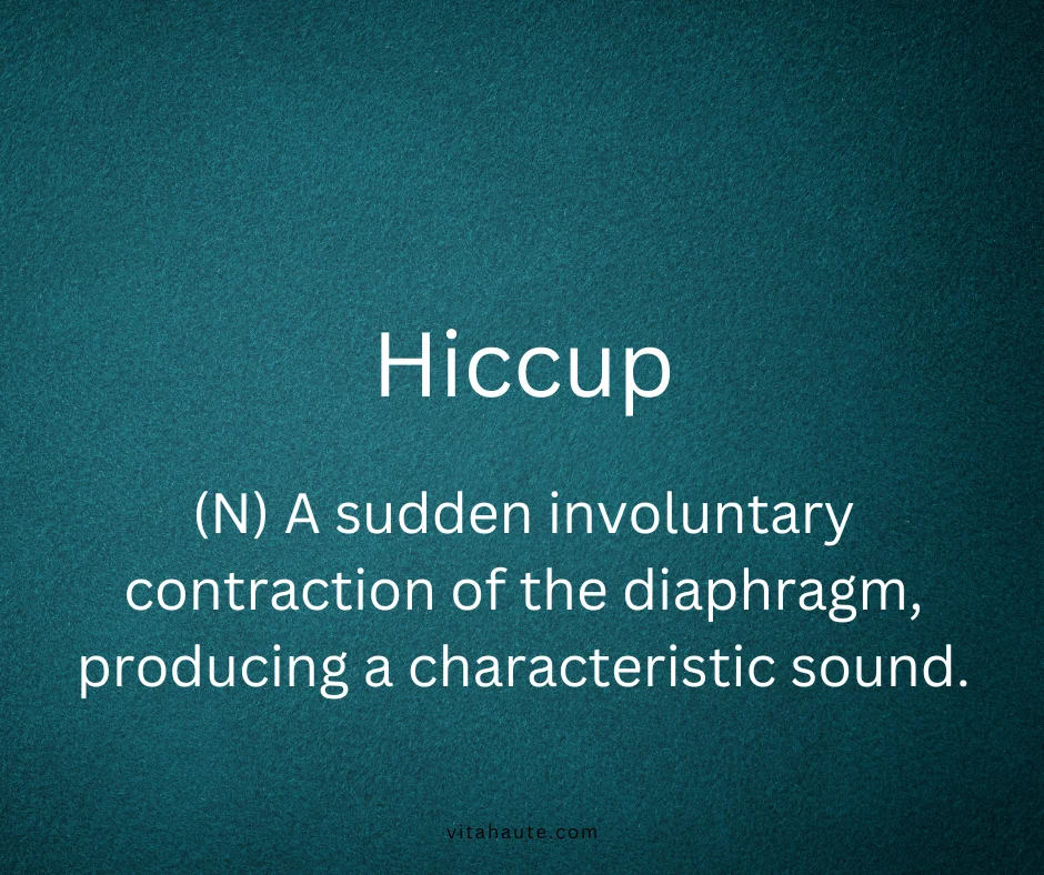Hiccup displayed on a playful minimal background with simple text
