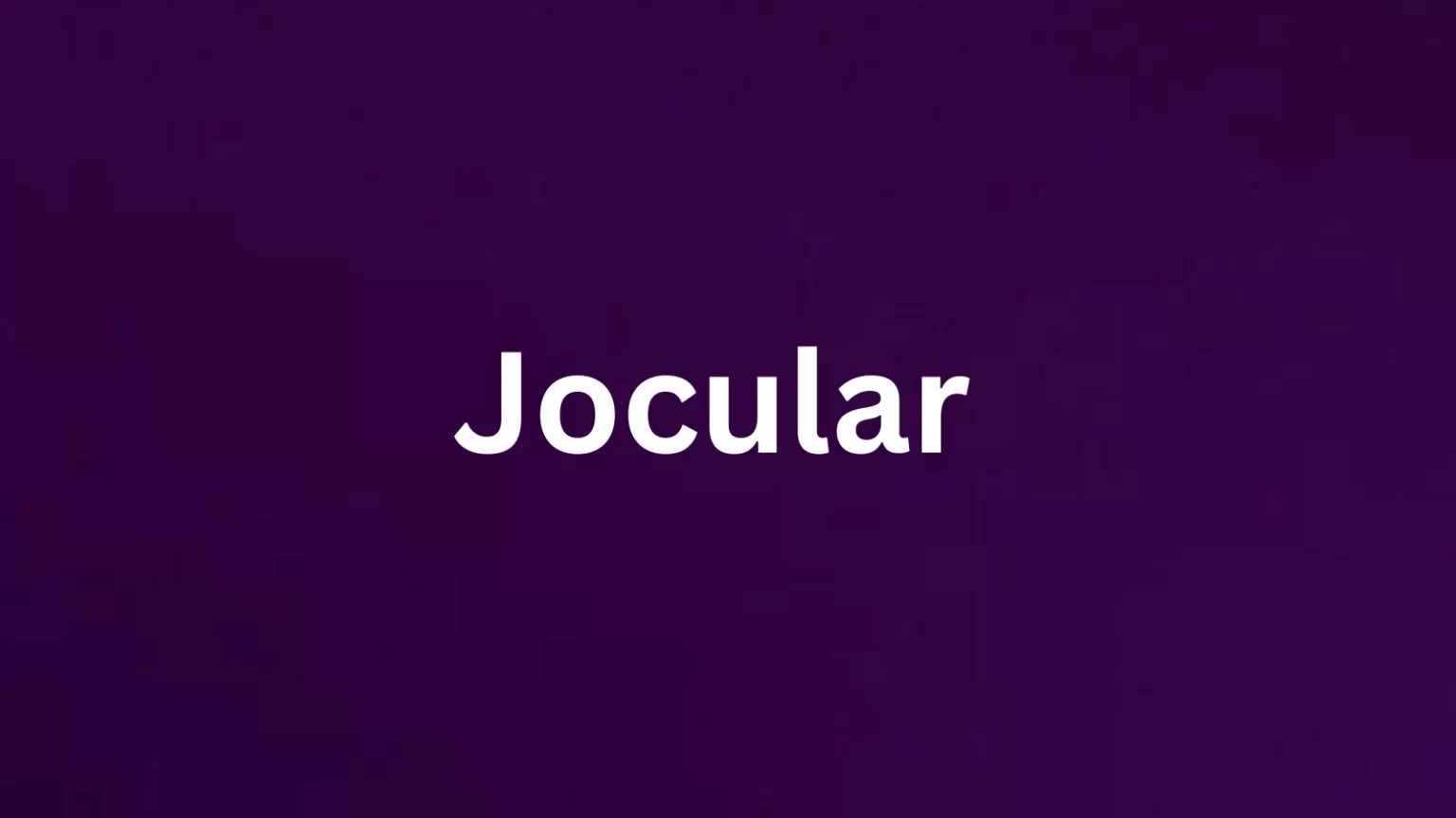 Jocular rare English word