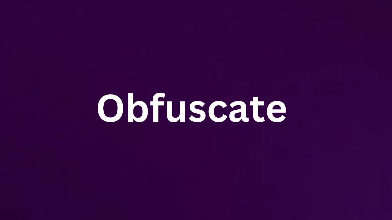 Obfuscate rare English word