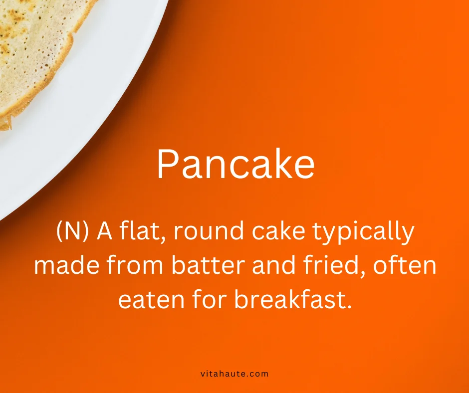 Pancake displayed on a warm yellow minimal background with rounded font