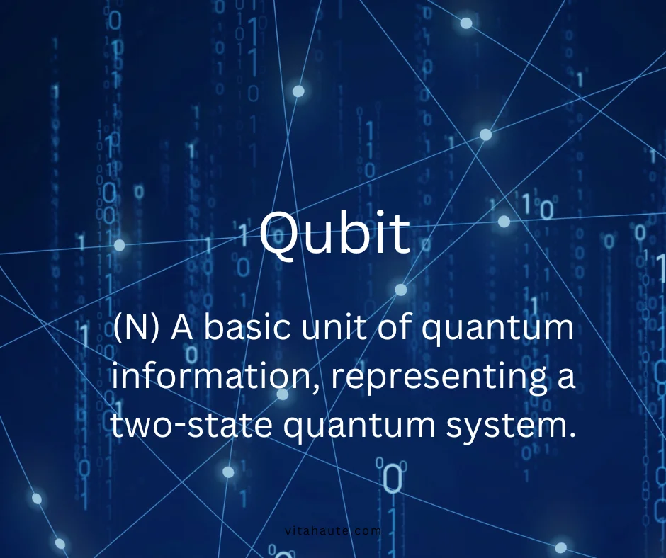 Qubit shown on a dark modern background with clean technical typography