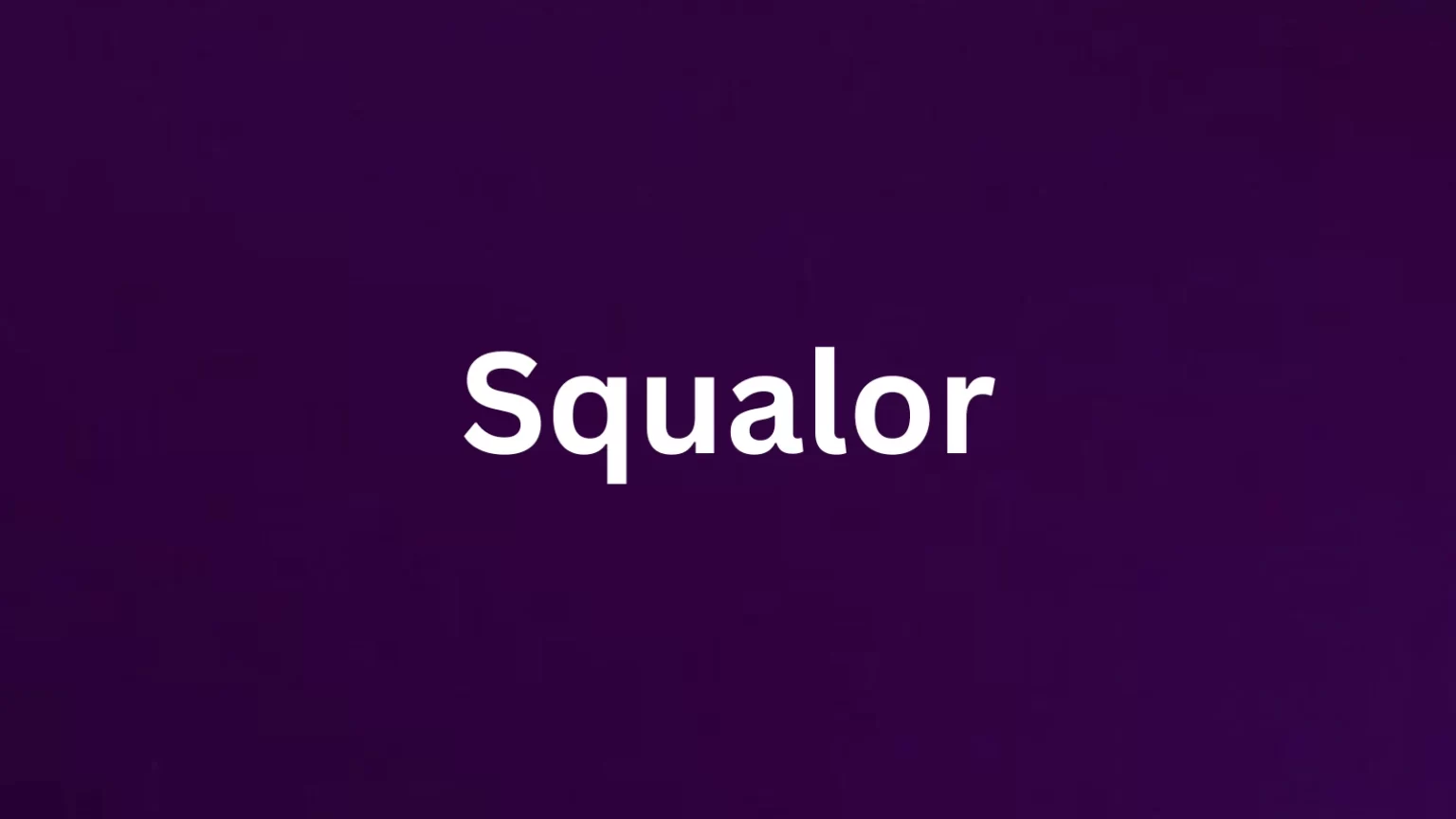Squalor rare English word