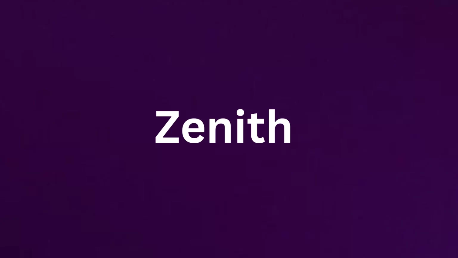 Zenith rare English word