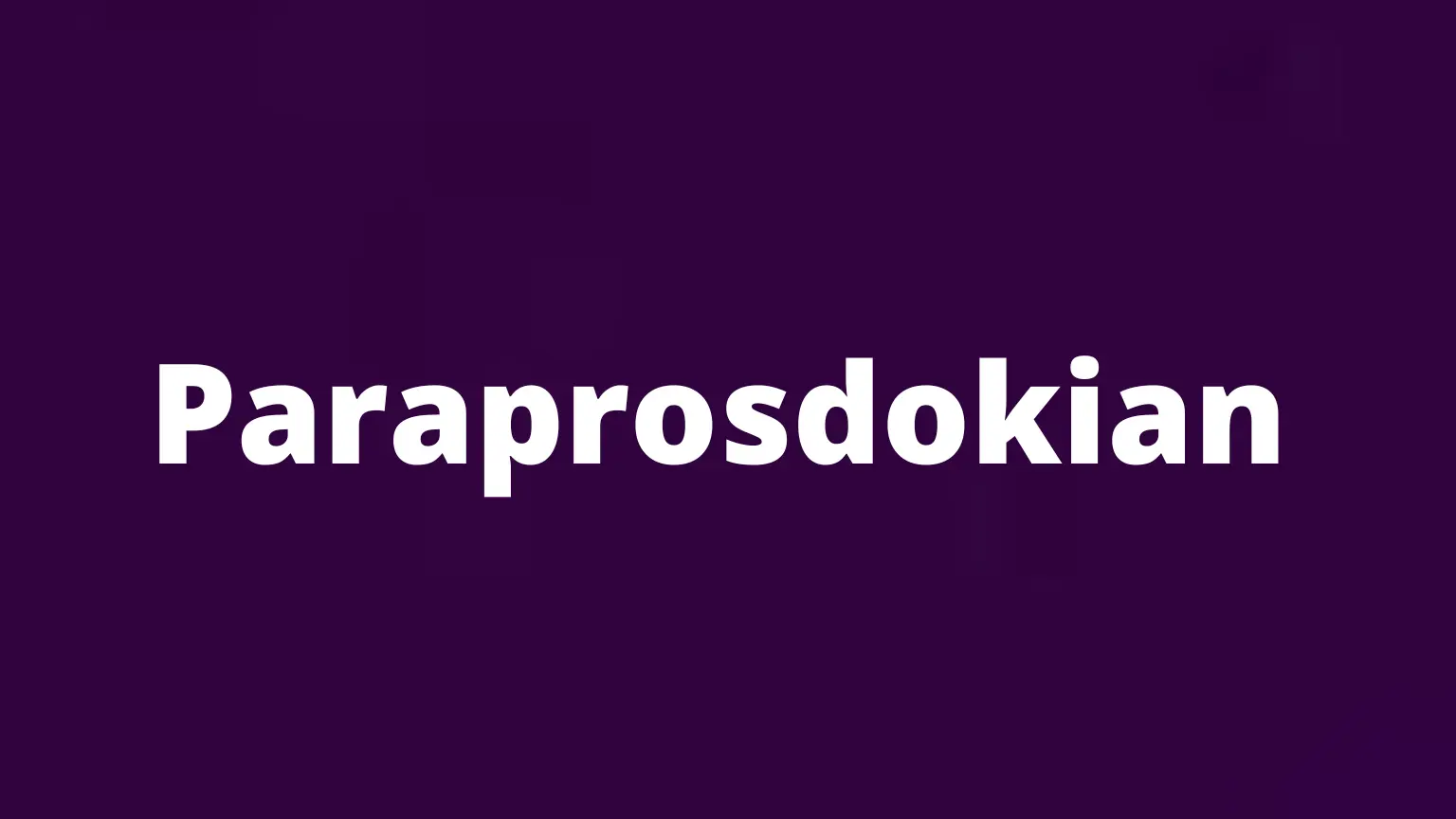 paraprosdokian rare English word