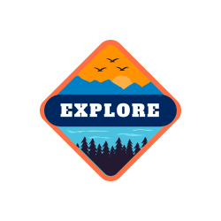 Traveler exploring a scenic mountain landscape, representing adventure and discovery