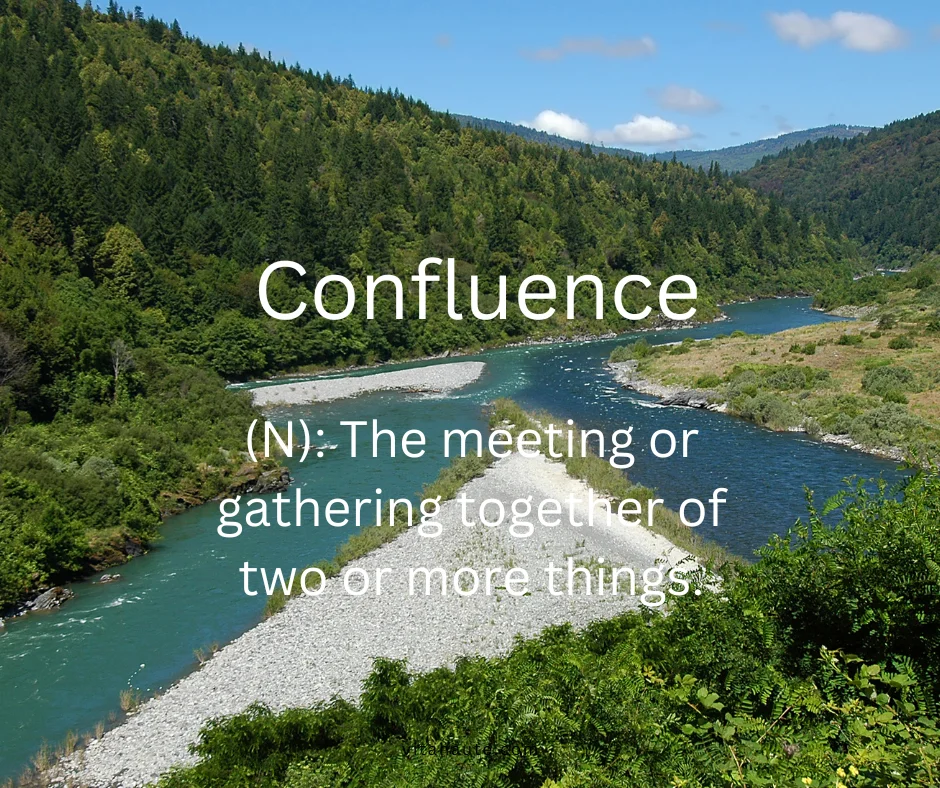 Two rivers merging into one