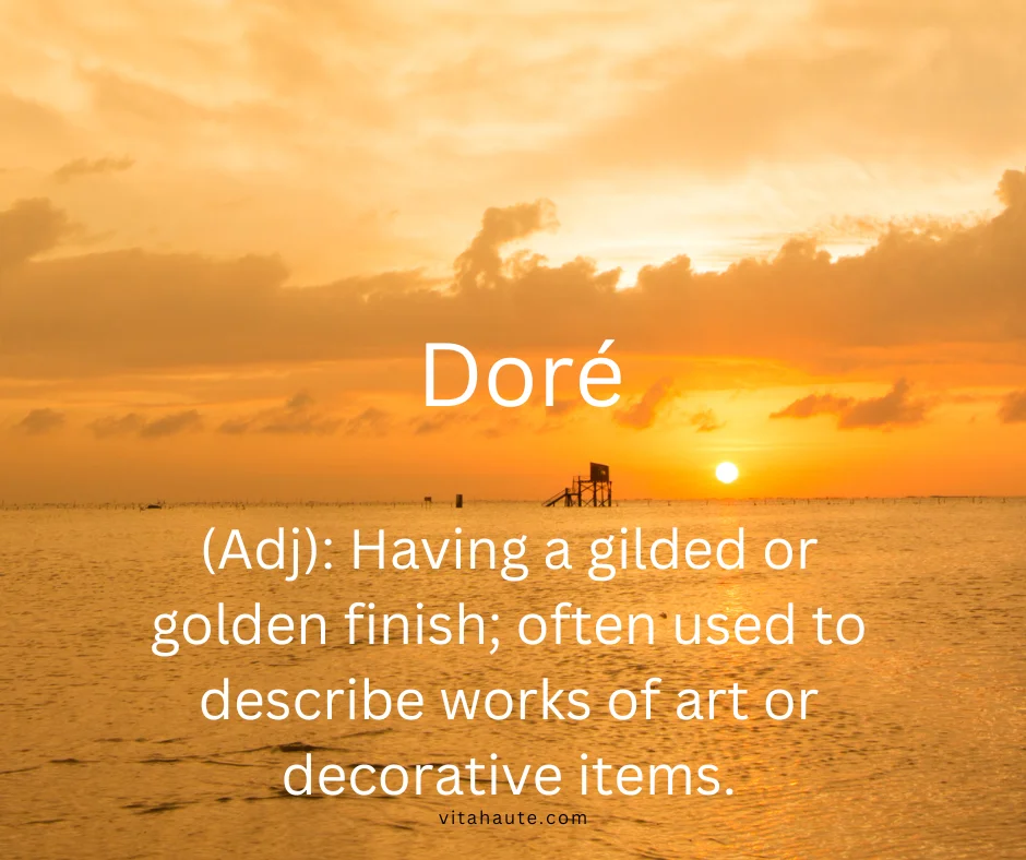 Warm golden light illuminating an ornate surface