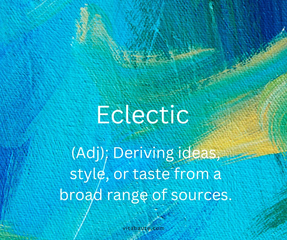 Eclectic interior with varied decor styles