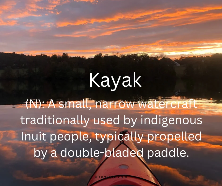 Kayak on a scenic lake