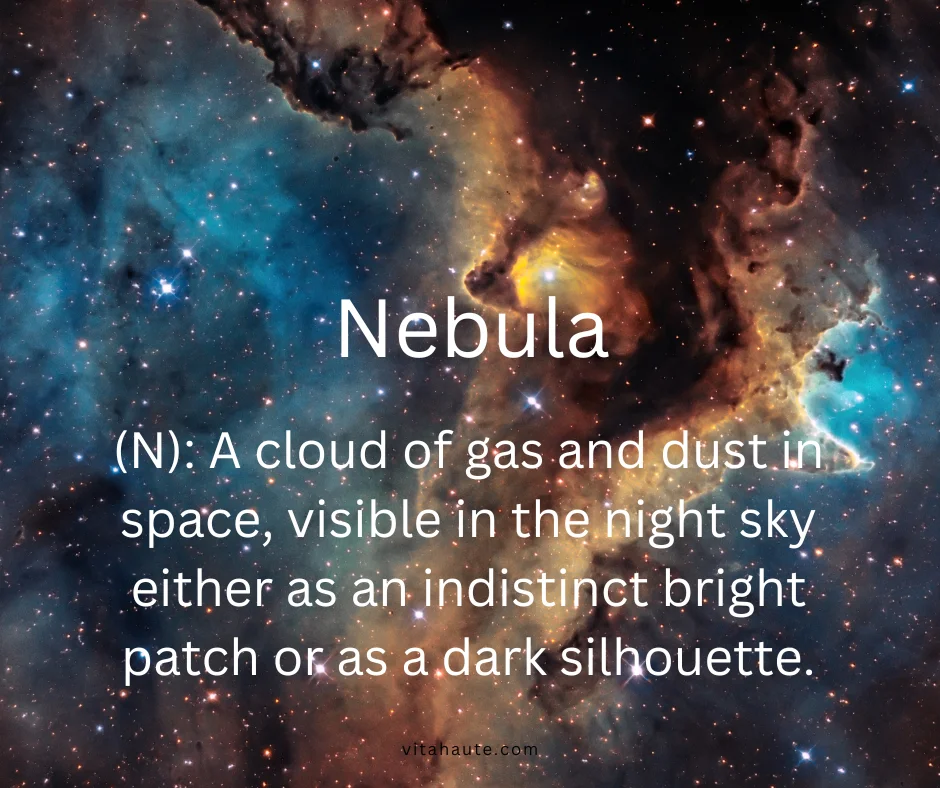 Nebula glowing in deep space