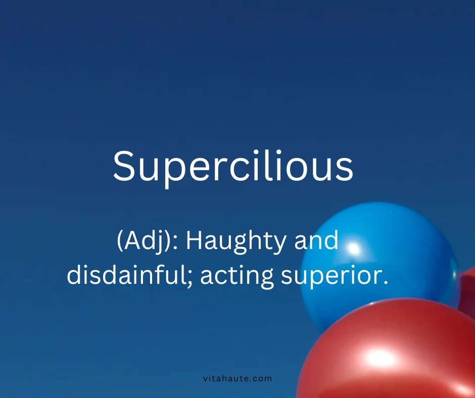 Man with a haughty and confident expression