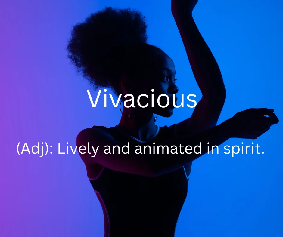 Vivacious woman with a lively expression